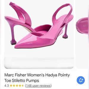 Medium Pink Slingback Heels